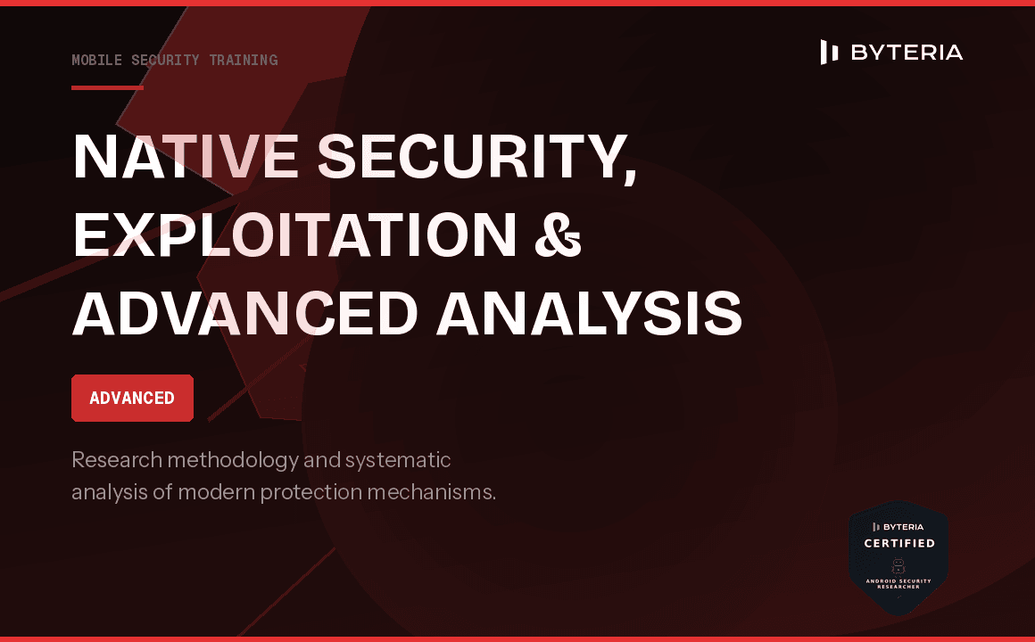 Native Security, Exploitation & Advanced Analysis — Advanced