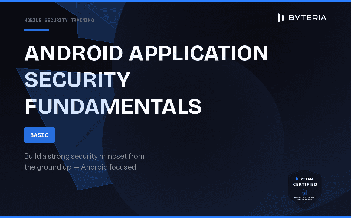 Android Application Security Fundamentals — Basic