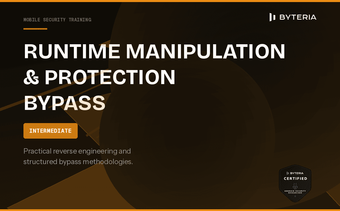 Runtime Manipulation & Protection Bypass — Intermediate
