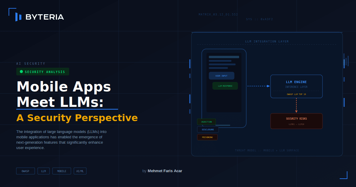 Mobile Apps Meet LLMs: A Security Perspective